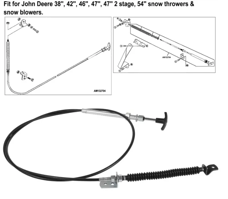 AM132704 스노우블로어 푸시풀 제어 케이블